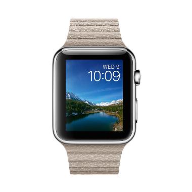 Jual Apple Watch Sport Stone Leather Loop Stainless Steel 