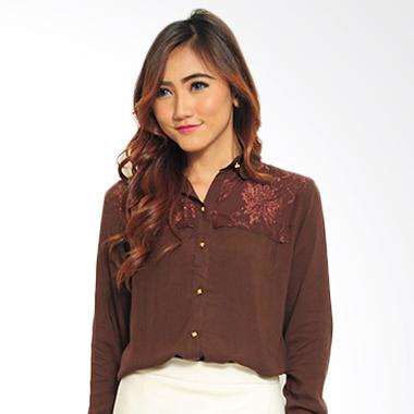 Ayako Fashion Shirt Sylvia Blouse - Brown