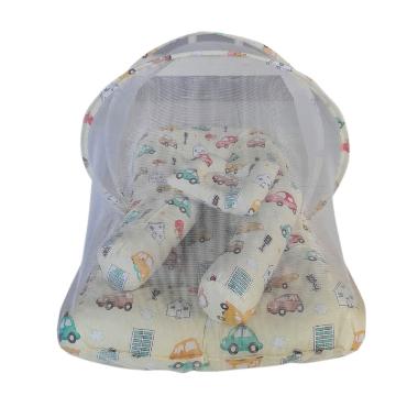Jual Babybess Kasur Lipat Kelambu Bird Orange Tempat Tidur