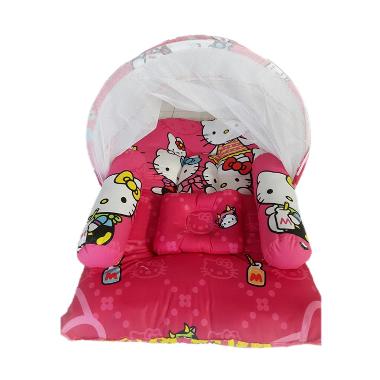 Babybess Kasur Lipat Kelambu Hello Kitty Pink