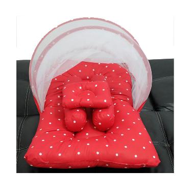 Babybess Polka Kasur Lipat Kelambu - Merah