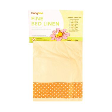 Babybee Fitted Bed Sheet Creme Polk ...