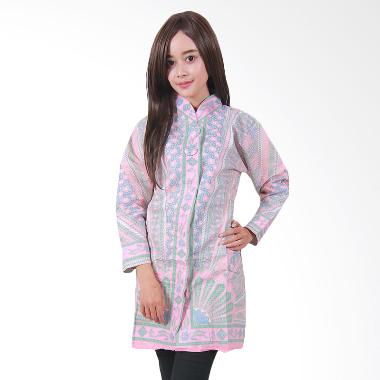 Batik Putri Ayu Solo B29 Batik Blouse Tunik Muslim - Merah
