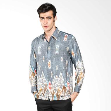 Batik Waskito Long Sleeve Baron Sil ... 8831 Grey Baju Batik Pria