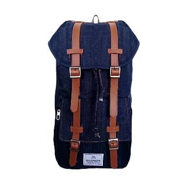 Best Bag Respect Mountain Denim Biru Tas Ransel