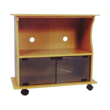 Best Furniture AVR 50 Rak TV Kaca Beech - Coklat