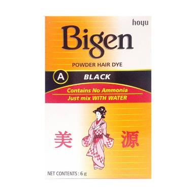 Bigen Powder Hair Dye Cat Rambut - Black Black