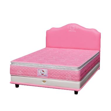 Bigland Hello Kitty Pillow Top Set Springbed [Full Set/Ukuran 180 x 200 cm/Khusus Jabodetabek] White