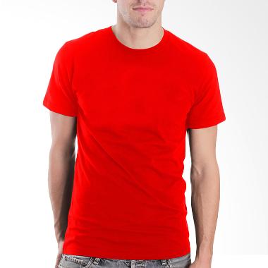 best of kaos polos warna merah maroon depan belakang