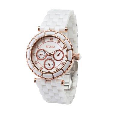 Bonia Premio Multifunction B863-2557M Jam Tangan Wanita - White Rosegold Rose Gold