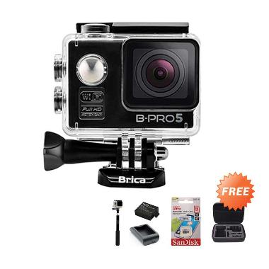 Brica Alpha Edition Action Cam - Bl ... terai + Charger + Tongsis