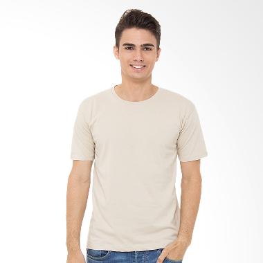 Browncola Kaos Polos Kaos Pria - Broken White