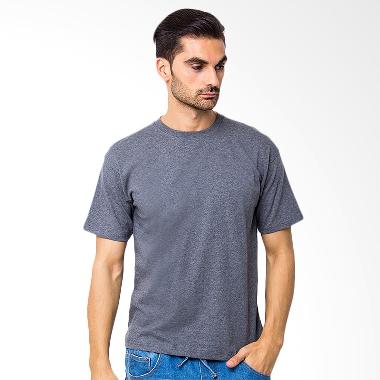 Browncola Kaos Polos Kaos Pria - Dark Grey