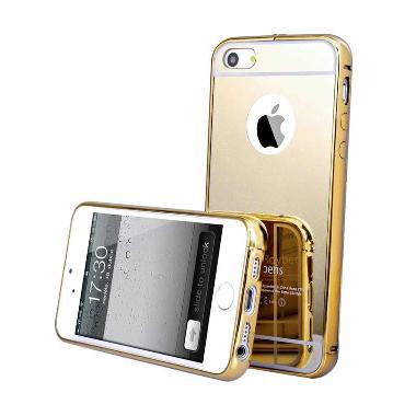 Bumper Case Mirror Casing for iPhone 5 - Gold