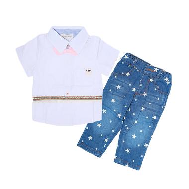 Candy Baby White Shirt and Star Jeans setelan Anak Laki - Laki