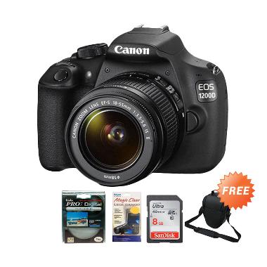 Jual Canon 1200D Kit 18-55mm IS II Kamera DSLR + Free 