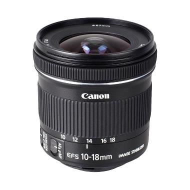 Canon EF-S 10-18mm F4,5-5,6 IS STM Lensa Kamera - Black