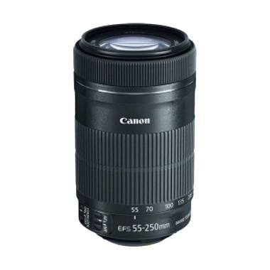 Canon EF-S 55-250mm f/4-5.6 IS STM Lensa Kamera - Hitam