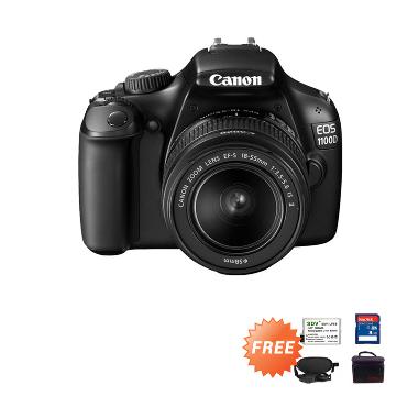 Canon EOS 700D Kamera DSLR [18 MP/Lens Kit 18-55mm/IS STM] - Hitam + Free Baterai Kamera LP-E8 + Camera Srist Strap Leather + M