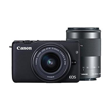 Canon EOS M10 Kit EF-M 15-45mm Blac ... rrorless + Canon 55-200mm