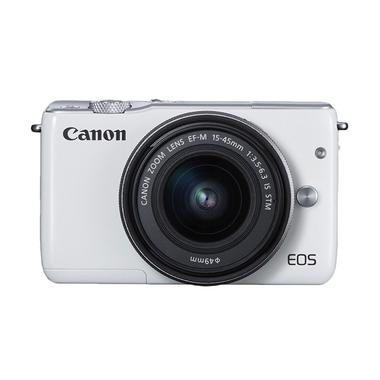 Canon EOS M10 Kit 15-45mm IS STM Kamera Mirrorless - Putih