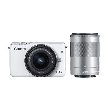 Canon EOS M10 Kit EF-M 15-45mm Whit ... rless with Canon 55-200mm