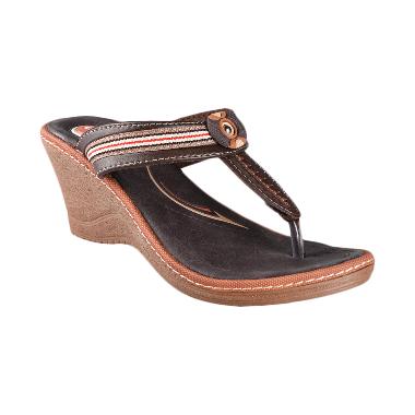 Carvil Casual Cloth 03L Sandal Wanita - Dark Brown