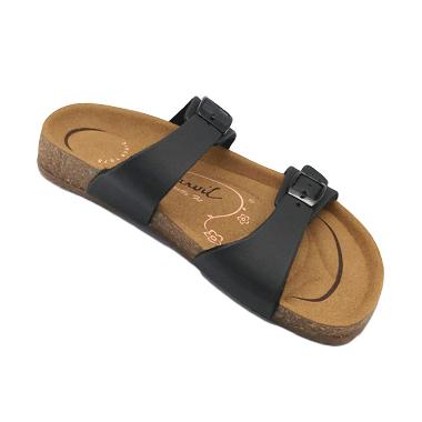 Carvil Footbed Khanza Sandal Wanita - 04 Black