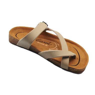 Carvil Footbed Khanza Sandal Wanita - 06 Beige