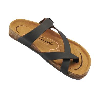 Carvil Footbed Khanza Sandal Wanita - 06 Dark Brown