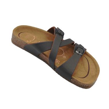 Carvil Footbed Khanza Sandal Wanita - 07 Dark Brown