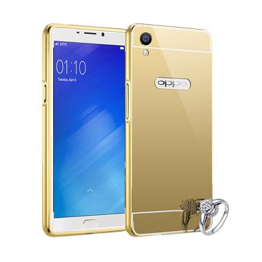 Best seller Case Mirror Bumper Casing for Oppo F1 Selfie Expert - Emas