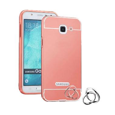 Case Aluminium Bumper Mirror Slide ... Galaxy Note 2 - Rose Gold
