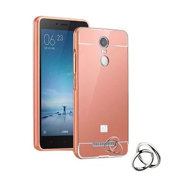 Case Bumper Metal Sliding Backcase Casing for Xiaomi Redmi Note 2 - Rose Gold