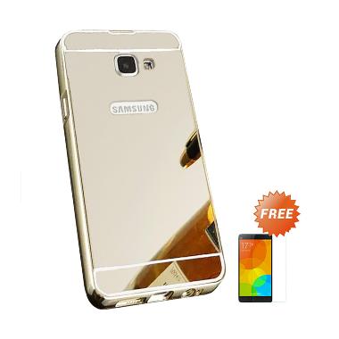 Case Mirror Aluminium Bumper with S ... ver + Free Tempered Glass