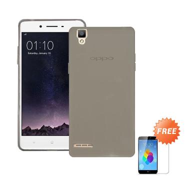 Case Ultra Thin Grey Soft Case Casi ... abu + Free Tempered Glass