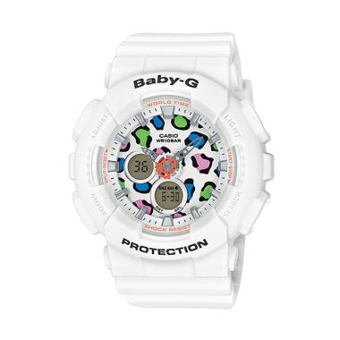 Casio Baby-G BA-120LP-7A1 Leopard White Jam Tangan Wanita