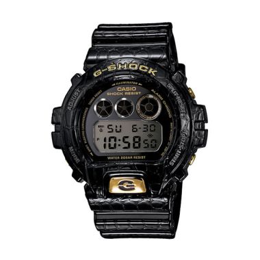 CASIO G-SHOCK Crocodile DW-6900CR-1 Black Gold Jam Tangan Pria