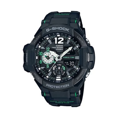 Casio G-Shock GA-1100-1A3 Gravity Master Hitam Hijau Jam Tangan Pria