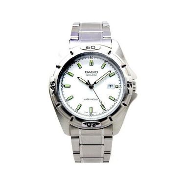 CASIO MTP-1244D-7A Silver White Jam Tangan Pria