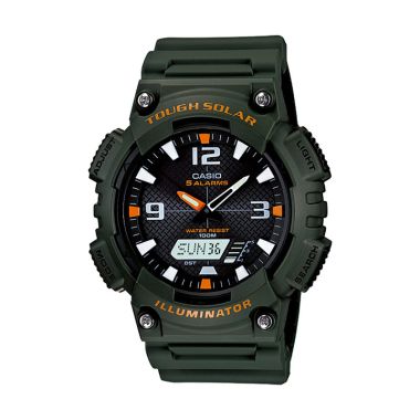 CASIO Tough Solar AQ-S810W-3A Green Jam Tangan Pria