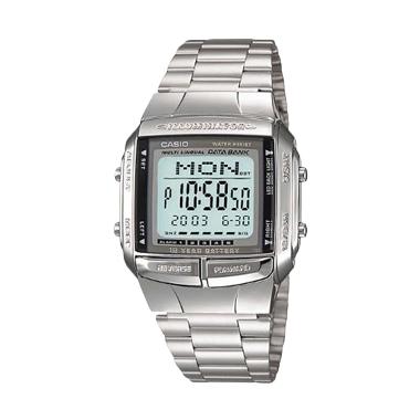 Casio Data Bank DB-360-1ADF Silver Hitam Jam Tangan Pria