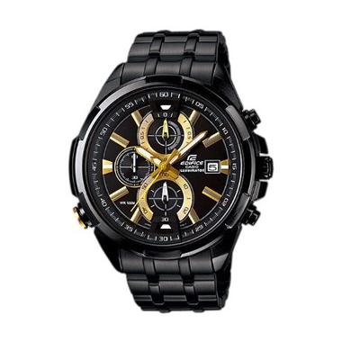 Casio Edifice EFR-536BK-1A9VDF Hitam Gold Jam Tangan Pria