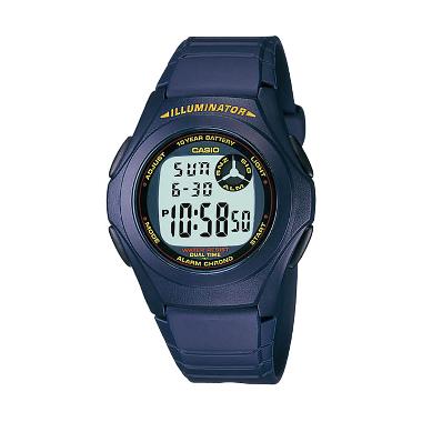 CASIO F-200W-2A 10-Year Battery Life Sporty Jam Tangan Pria - Blue