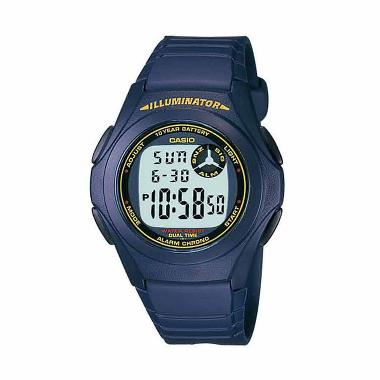 CASIO F-200W-2B 10-Year Battery Life Sporty Jam Tangan Pria - Blue