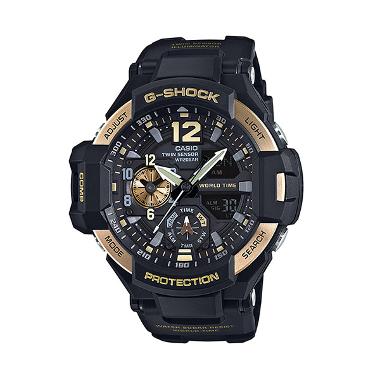 CASIO G-SHOCK GA-1100-9G Gravity Master Gold Jam Tangan Pria Rose Gold