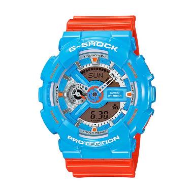 CASIO G-SHOCK GA-110NC-2A Orange Blue Glossy Jam Tangan Pria