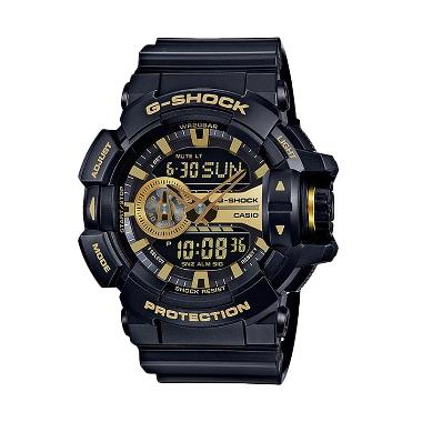 Casio G-Shock GA-400GB-1A9 Gold Black Rotary Switch - Jam Tangan Pria Gold Black