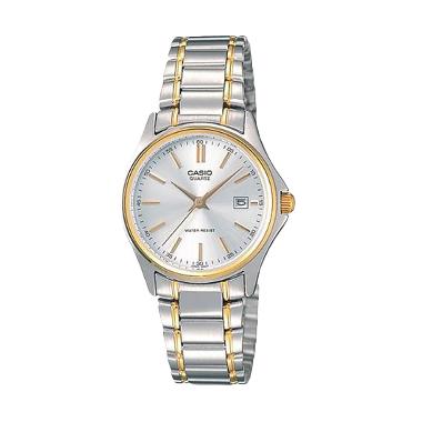 Jam Tangan Casio Ladies Analog LTP-1183G-7ADF - Silver Gold
