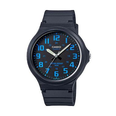 CASIO MW-240-2B Casual Jam Tangan Pria - Black Blue Black